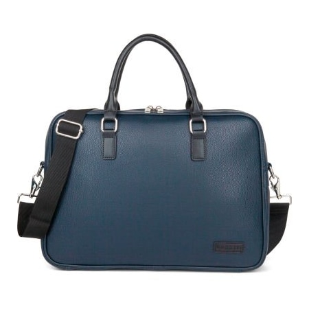 Bugatti Sedona Bugatti Contrast Collection Briefcase Bag, Fits Most 14in Laptop, Navy EXB2161BU-NAVY